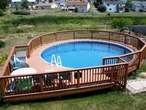 Can you feel the enjoyment in this picture? Above Ground Pool Deck Designs Ideas | yard | Pinterest ...
