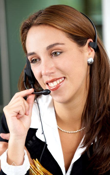 Customer Service Representative Smiling With A Friendly Face In An