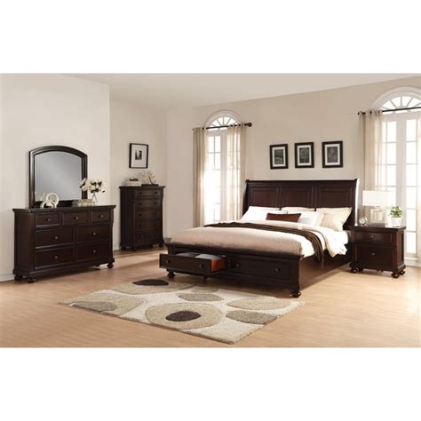 Discover beds and bed frames to hold everything from kids beds to king size beds at value city furniture. Shop Brishland Rustic Cherry 5-piece King-size Storage ...