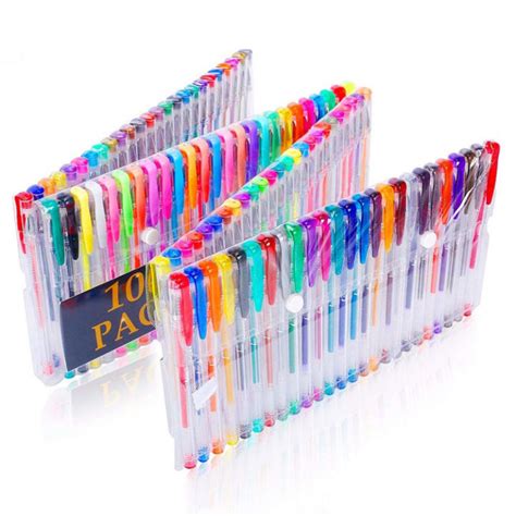 Glitter Gel Pens 100 Color Glitter Pen Set For Making Cards Gel Markers