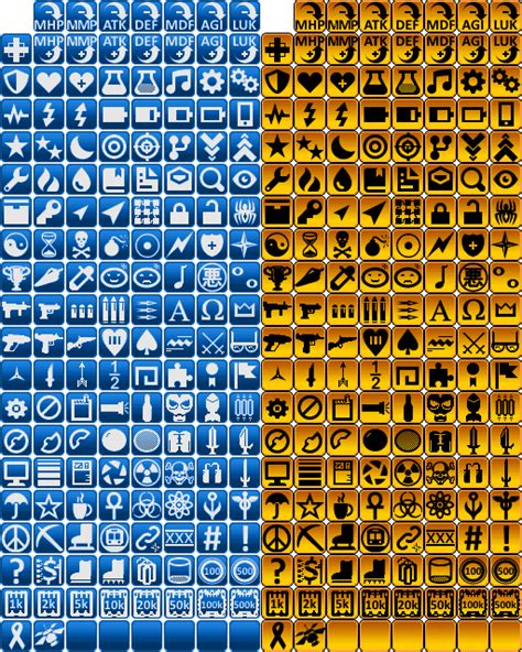 Rpg Maker Vx Ace Icon Set Template Card Template