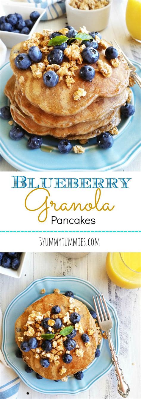 Blueberry Granola Pancakes Link Ricetta 3yummytummies