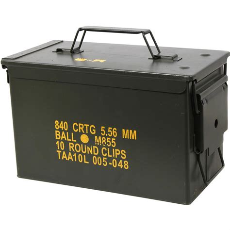 Cal Metal Ammo Can Original US Military Surplus Used M A Walmart Com