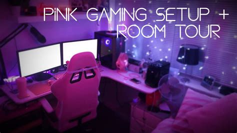 pink gaming setup room tour 2021 w pc specs and accessories in description youtube