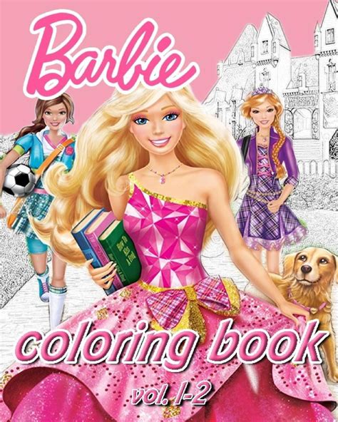 Barbie Coloring Books Coloring Book Vol1 2 Stress Relieving Coloring