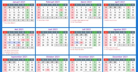 Kalender Indonesia Tahun 2021 Kalender Indonesia