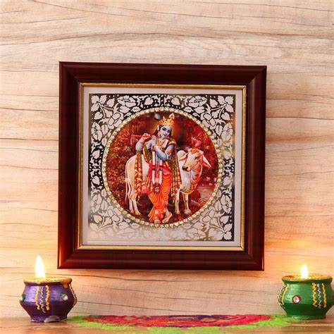 Check spelling or type a new query. Wooden Framed Wall Art Decor of Lord Krishna 6" #29277 | Buy Handicraft & Home Decor Online