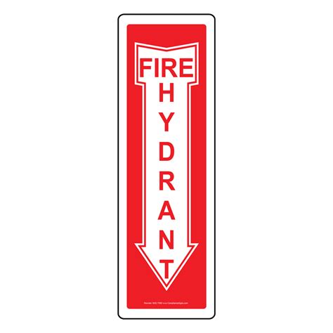 Fire Hydrant Sign Nhe 7560tri Fire Safety Equipment
