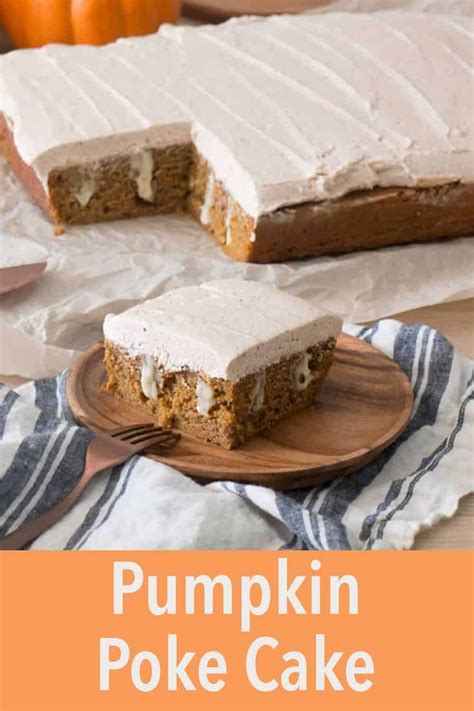 Moist Pumpkin Cake Poked And Filled With A Rum Spiked Vanilla Pudding