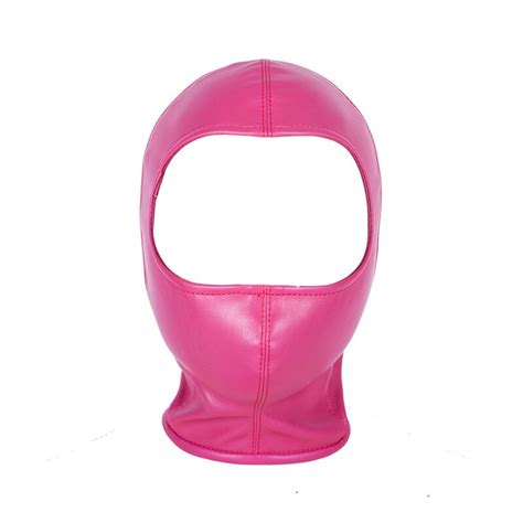 Rose Red Sex Mask Open Mouth Bondage Hood Fetish Mask Sex Kinky Mask Hood Sexy Slave Sex Toys