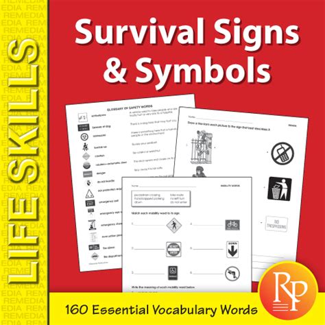 160 Survival Signs Symbols And Words Life Skills Lessons Made By
