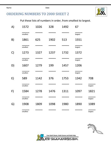 Counting up to 20, counting. Math Worksheets 3rd Grade Ordering numbers to 10000