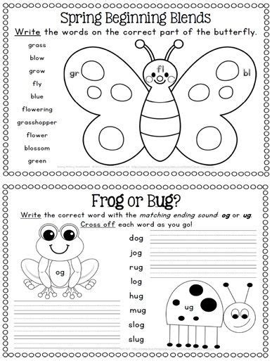 Spring Writing Worksheets Science Reading And Writing 80 Pages
