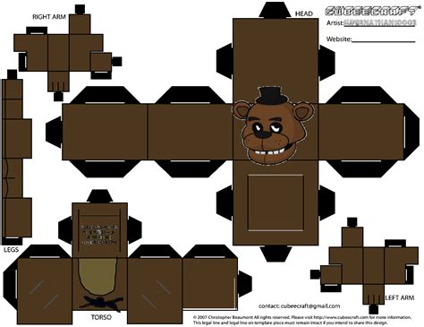 Five Nights At Freddys Papercraft Template