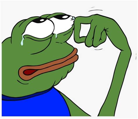 Crying Pepe Green Frog Meme Crying Png Image