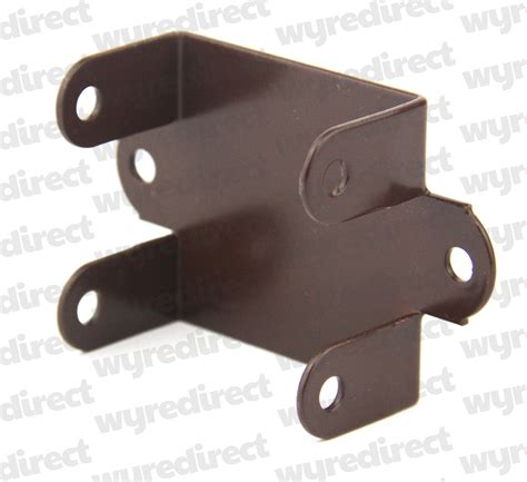 Fence Panel Clips Trellis Clip Brackets 47mm Easy Fit Brown Coated Ebay