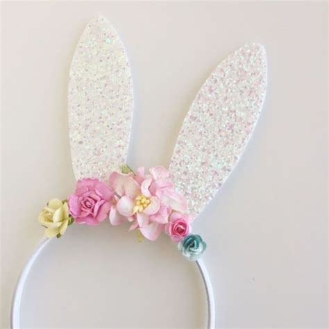 Headband Easter Headband Bunny Ears Easter Glitter Felt Easter