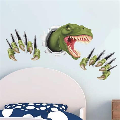 Latest Amazing 3d Dinosaur Wall Stickers Home Decor For Guys Room