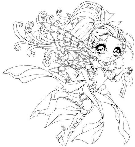 Pin By Nguyễn Mai On Anime Chibi Chibi Coloring Pages Fairy Coloring