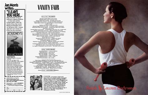 Cover Vanity Fair October 1984