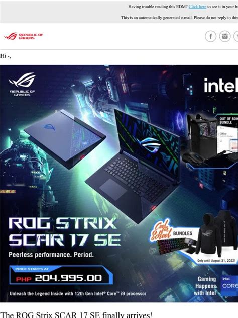 Asus The Most Powerful Gaming Laptop Is Now Yours Rog Strix Scar 17