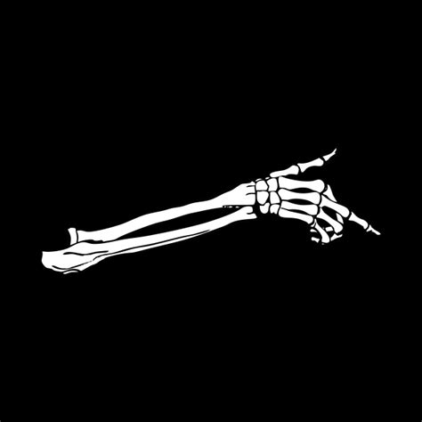 Skeleton Arm Showing Gesture Skeleton Pin Teepublic