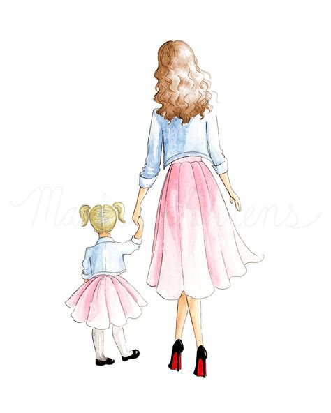 Learning how to draw cartoons is easy with this free guide on cartoon drawing for beginners from artists network! Customizable Mother Daughter Fashion Illustration ...