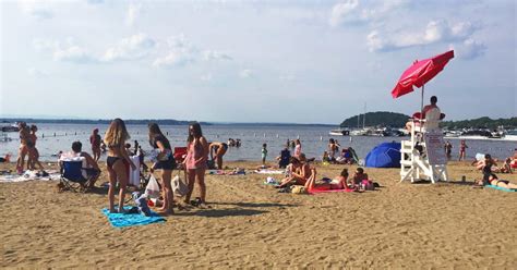 brown s beach on saratoga lake plan your visit to the popular beach