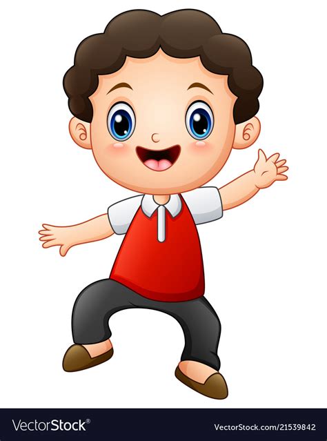 Cute Little Boy Cartoon Royalty Free Vector Image