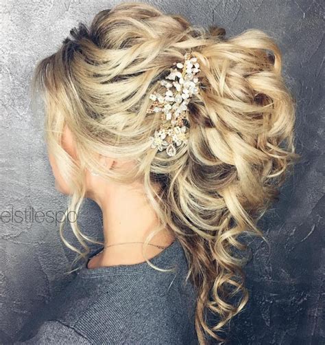 Wedding Curly Ponytail Updo Curly Wedding Hair Long Hair Styles