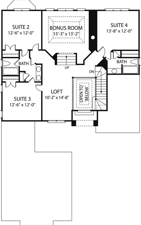 Traditional House Plan Second Floor 129d 0018 From Houseplansandmore