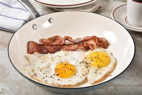 Bacon Eggs And Cold Cereal Stock Image Image Of Products