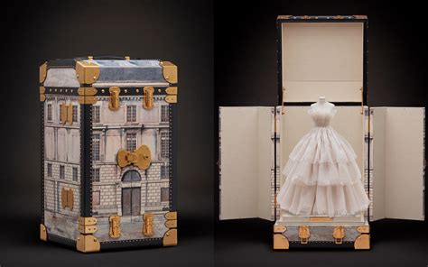 Dior Dreams A Handcrafted Haute Couture Miniature Dress In A Trunk