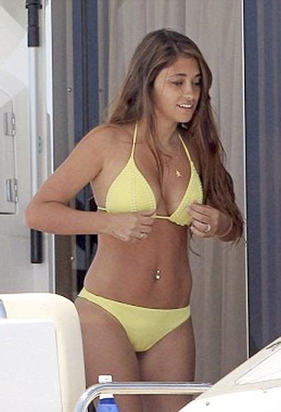 softly temperature 37 photos lionel messi wife antonella roccuzzo flaunts “yellow bikini” in
