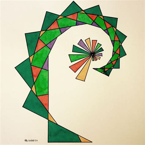 Fractal Fibonacci Geometry Symmetry Pattern Math Escher Art