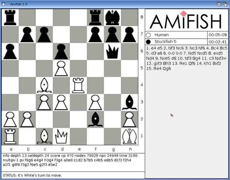 Amifish Chess Program Interface For Stockfish Engine Amiga Os4