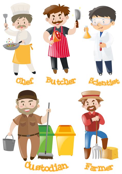 Different Types Of Occupations 559277 Vector Art At Vecteezy
