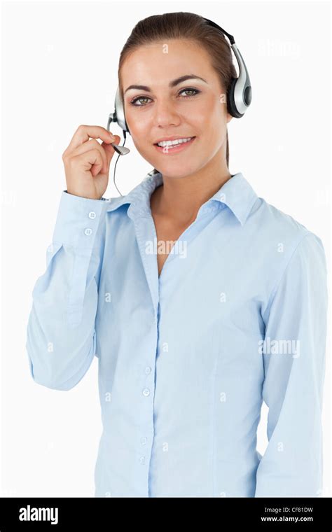 Female Call Center Agent Stock Photo Alamy
