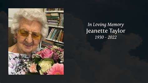 Jeanette Taylor Tribute Video