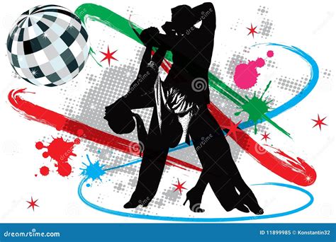 Illustration Disco Dancers Stock Vector Illustration Of Green 11899985
