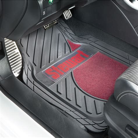 Zebra black white carpet floor mats for car 4 pcs best quality aaa+++. Set of 2 Personalized Rubber Car Mats | Swiss Colony