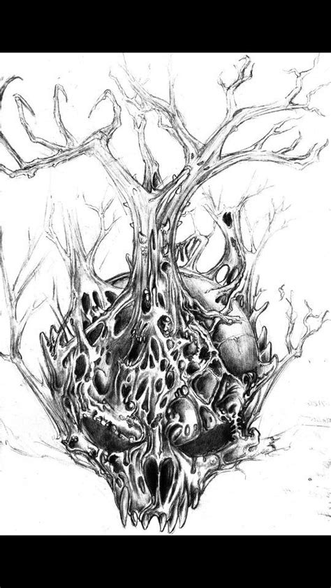 Tree Skull Tree Tattoo Designs Abstract Artwork Abstract