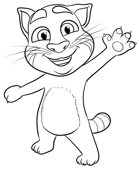 Talking Tom Coloring Page Printable Coloring Page At Coloring Home