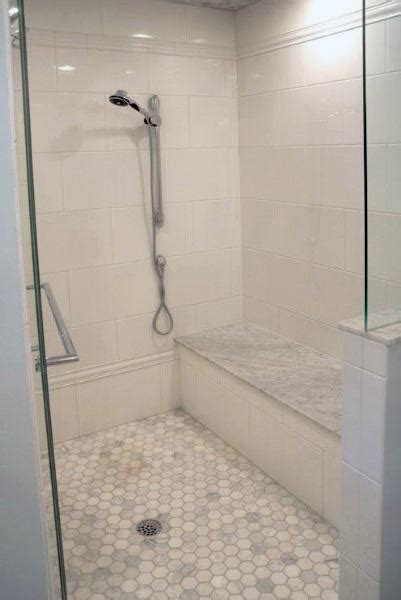 Blue subway tile contrast with 1×1 white tile. 70 Bathroom Shower Tile Ideas - Luxury Interior Designs
