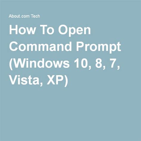 How To Open Command Prompt In All Versions Of Windows Prompts