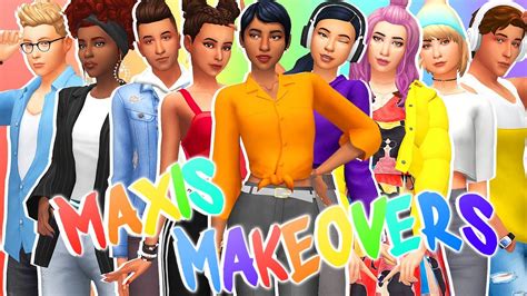 Giving All The New Maxis Sims Makeovers 💛💗 109 Cc Links The Sims 4