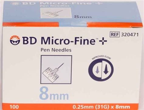 Bd Micro Fine Pen Needles 025mm 31g X 8mm X100 Superpharmacyplus