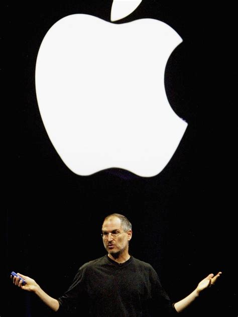After steve jobs's departure, apple saw diminishing success with its products. Steve Jobs under Apple logo - ABC News (Australian ...
