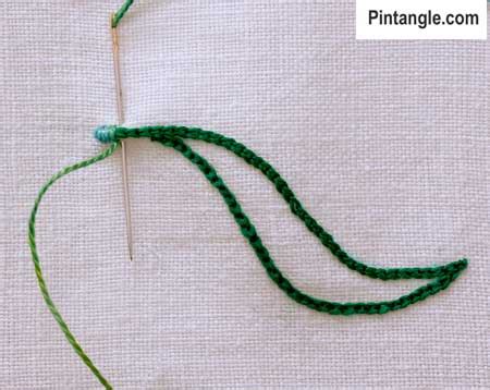 This simple embroidery stitch alternates stem and outline stitch to create a. How to embroider Outlined or Raised Satin stitch - Pintangle