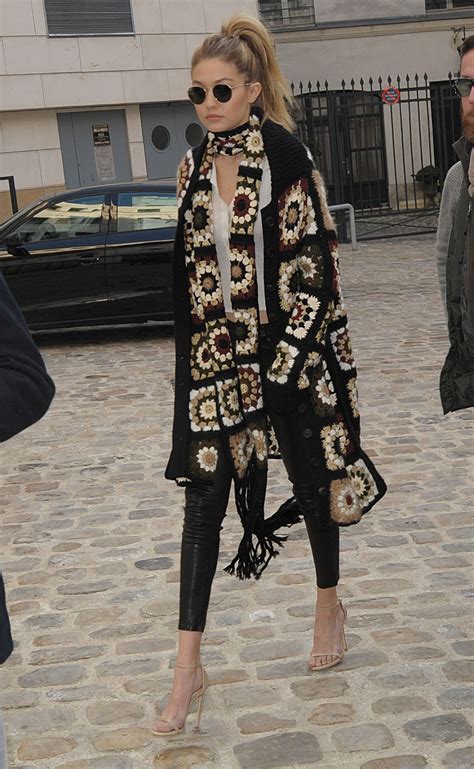 Gigi Hadid Street Fashion Out In Paris 1202016 • Celebmafia